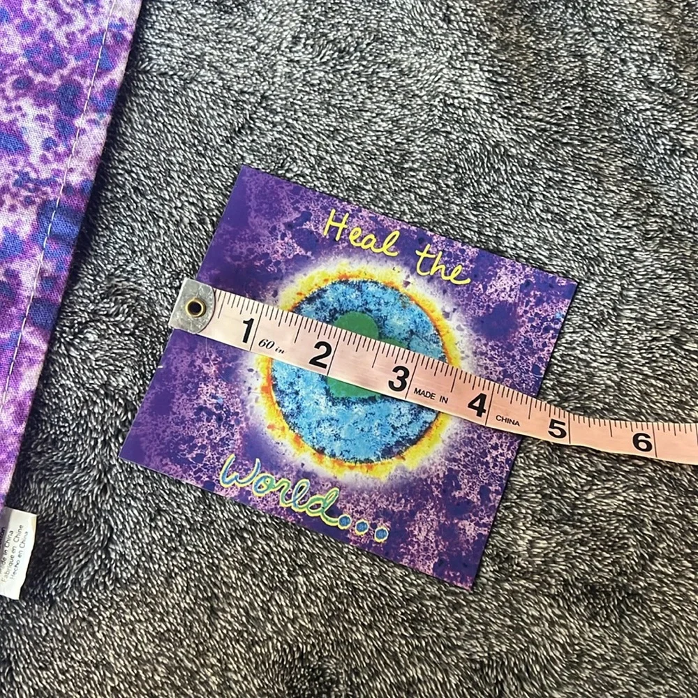 Penzeys Tie Dye Heal The World Cook DInner Tonight Towel / Cloth and Magnet
